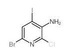 6-溴-2-氯-4-碘吡啶-3-胺结构式