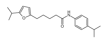5-(5-propan-2-ylfuran-2-yl)-N-(4-propan-2-ylphenyl)pentanamide结构式