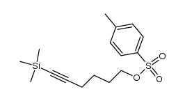 6-(trimethylsilyl)-5-hexyn-1-yl p-toluenesulfonate结构式