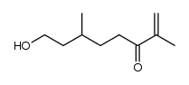 8-hydroxy-2,6-dimethyl-1-octen-3-one Structure