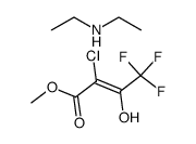 methyl (E)-2-chloro-4,4,4-trifluoro-3-hydroxybut-2-enoate compound with diethylamine (1:1) Structure