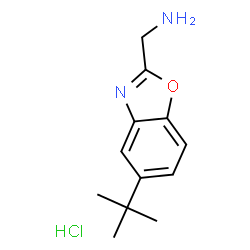 (5-tert-butyl-1,3-benzoxazol-2-yl)methylamine hydrochloride Structure