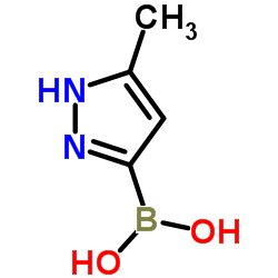 (5-甲基-1H-吡唑-3-基)硼酸结构式