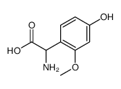 氨基-(4-羟基-2-甲氧基-苯基)-乙酸结构式