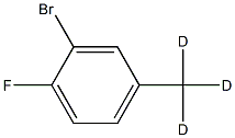 2-bromo-1-fluoro-4-(methyl-D3)benzene结构式