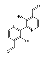 3,3'-Dihydroxy-2,2'-bipyridin-4,4'-dicarbaldehyd Structure