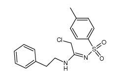 N-(β-Phenylethyl)-N'-(p-toluenesulfonyl)-2-chloroacetamidine Structure