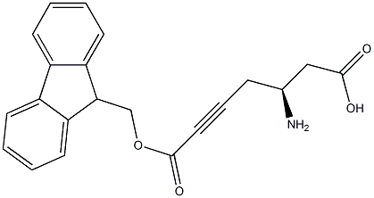 Fmoc-S-3-amino-5-hexynic acid Structure