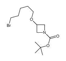 3-((5-溴戊基)氧基)氮杂丁烷-1-羧酸叔丁酯结构式
