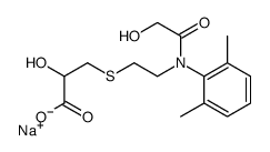 3-{2-[(2,6-二甲基苯基)(2-羟基乙酰基)氨基]乙基磺酰}-2-羟基丙酸钠结构式