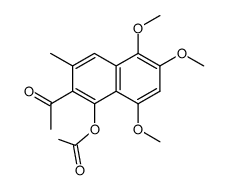2-acetyl-5,6,8-trimethoxy-3-methylnaphthalen-1-yl acetate结构式
