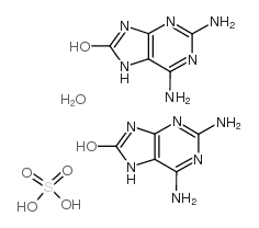 2,6-二氨基-8-羟基嘌呤半盐酸盐水合物结构式