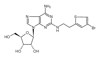 2-[2-(4-bromo-2-thienyl)-ethylamino]-adenosine结构式