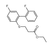 3-(5,2'-difluoro-biphenyl-2-ylsulfanyl)propionic acid ethyl ester结构式