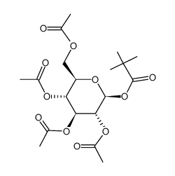 2,3,4,6-tetra-O-acetyl-1-O-pivaloyl-β-D-glucopyranose Structure