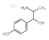 Benzenemethanol, a-(1-aminoethyl)-4-hydroxy-,hydrochloride (1:1)结构式