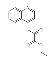 2-oxo-3-quinolin-4-yl-propionic acid ethyl ester结构式