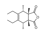 4,5-diethyl-1,2t,3c(-),6c(-)-tetramethyl-cyclohex-4-ene-1r,2c-dicarboxylic acid-anhydride结构式