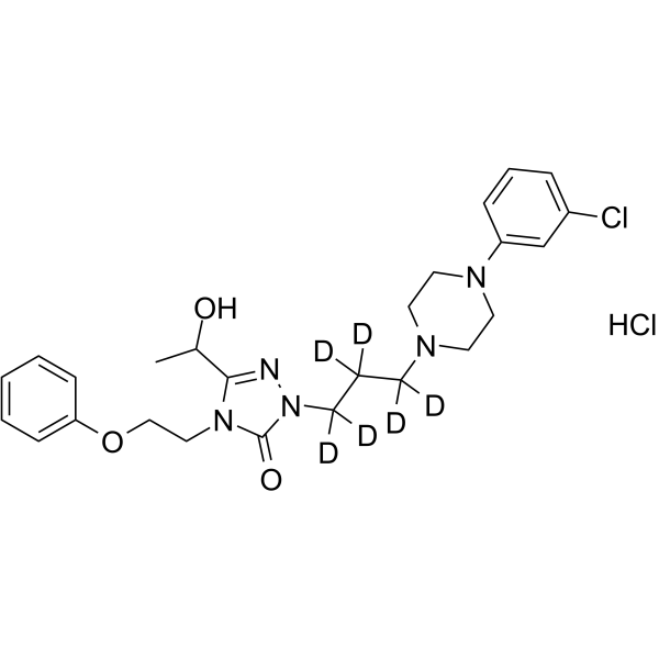 Hydroxy Nefazodone-d6 hydrochloride Structure