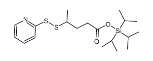 triisopropylsilyl 4-(pyridine-2-yldisulfanyl)pentanoate结构式