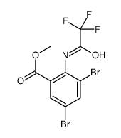 2-(三氟乙酰氨基)-3,5-二溴苯甲酸甲酯结构式