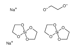 1,2-乙二氧四-1,2-乙二氧二硅烷二钠结构式
