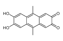 3,7-Dihydroxy-9,10-dimethyl-2,6-anthracenedione structure