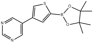 4-(5-pyrimidyl)thiophene-2-boronic acid pinacol ester Structure
