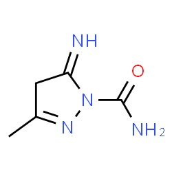 1H-Pyrazole-1-carboxamide,4,5-dihydro-5-imino-3-methyl-(9CI)结构式