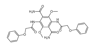 2,5-bis(phenoxyacetamido)-3,6-dicarbamyl-1,4-dimethoxybenzene结构式