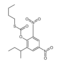 Carbonothioic acid O-(2-sec-butyl-4,6-dinitrophenyl)S-butyl ester Structure