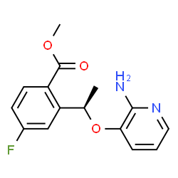 (R)-methyl 2-(1-(2-aminopyridin-3-yloxy)ethyl)-4-fluorobenzoate结构式
