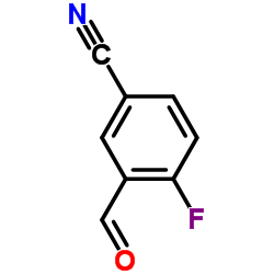 5-氰基-2-氟苯甲醛结构式