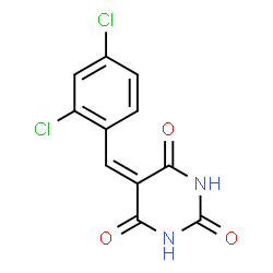 5-(2,4-dichlorobenzylidene)pyrimidine-2,4,6(1H,3H,5H)-trione结构式