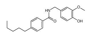 N-[(4-hydroxy-3-methoxyphenyl)methyl]-4-pentylbenzamide Structure
