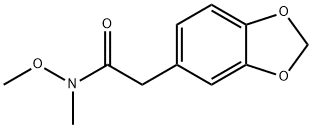 N-甲氧基-N-甲基-1,3-苯并二氧戊环-5-乙酰胺结构式