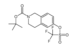 6-三氟甲基磺酰基氧基-1,2,3,4-四氢-异喹啉-2-羧酸叔丁酯结构式