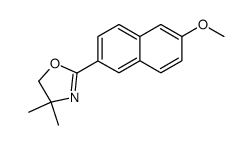 2-(6-methoxynaphthalen-2-yl)-4,4-dimethyl-4,5-dihydrooxazole结构式