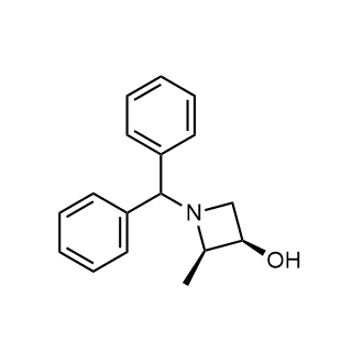 顺式-1-(二苯基甲基)-2-甲基氮杂环丁烷-3-醇结构式