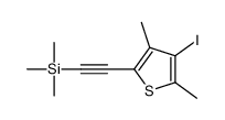 2-(4-iodo-3,5-dimethylthiophen-2-yl)ethynyl-trimethylsilane Structure