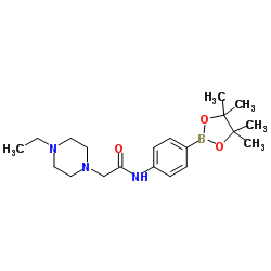 2-(4-ethylpiperazin-1-yl)-N-(4-(4,4,5,5-tetramethyl-1,3,2-dioxaborolan-2-yl)phenyl)acetamide Structure