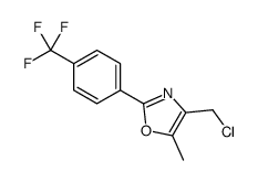 4-(氯甲基)-5-甲基-2-[4-(三氟甲基)苯基]-1,3-噁唑结构式