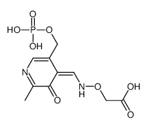 2-[[(E)-[2-methyl-3-oxo-5-(phosphonooxymethyl)pyridin-4-ylidene]methyl]amino]oxyacetic acid结构式