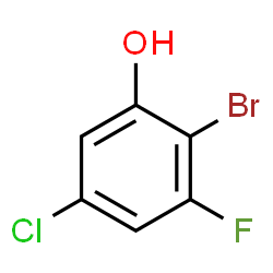 2-溴-5-氯-3-氟苯酚结构式