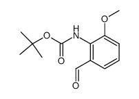 (2-甲酰基-6-甲氧基-苯基)-氨基甲酸叔丁酯结构式
