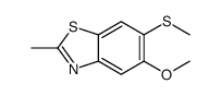 5-甲氧基-2-甲基-6-(甲基硫代)苯并[d]噻唑结构式