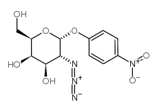 4-硝基苯基 2-脱氧-2-叠氮-Α-D-吡喃半乳糖苷结构式
