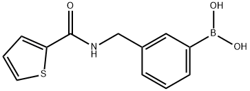 (3-((噻吩-2-甲酰胺基)甲基)苯基)硼酸结构式