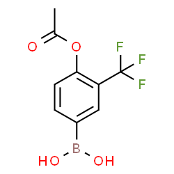 (4-Acetoxy-3-(trifluoromethyl)phenyl)boronic acid Structure