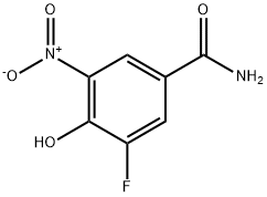 3-氟-4-羟基-5-硝基苯甲酰胺结构式